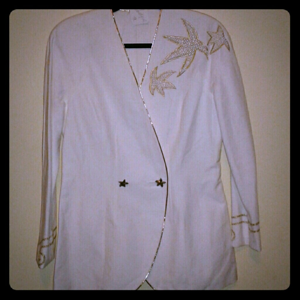 Starfish beaded blazer