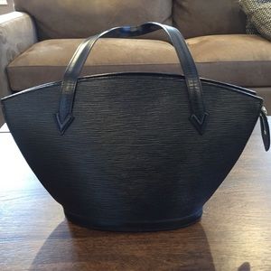 Black Epi leather Louis Vuitton Saint Jacques PM,