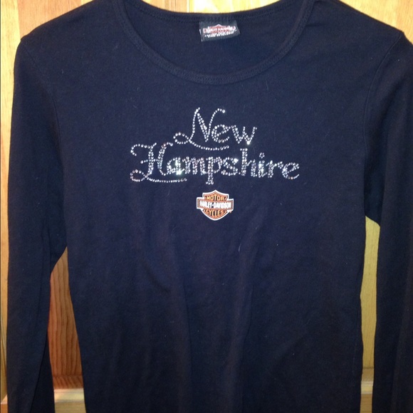 Long sleeved New Hampshire Harley Davidson tee - Picture 1 of 3