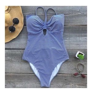 Cupshe striped one piece swim suit