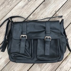Black Messenger Bag Purse Large Laptop Bag