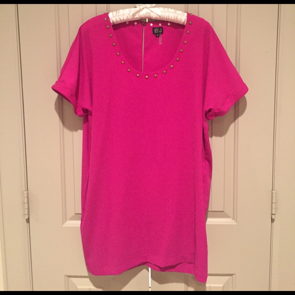 Pink Mini Smock Dress with Pockets!
