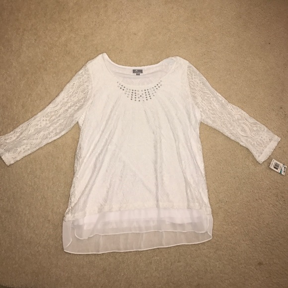 NEW W/ TAGS MACYS LACE SHIRT - Picture 2 of 4