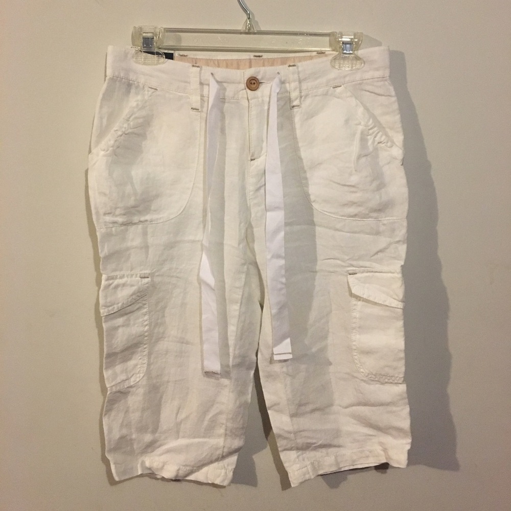 Banana Republic Linen Cropped Pant