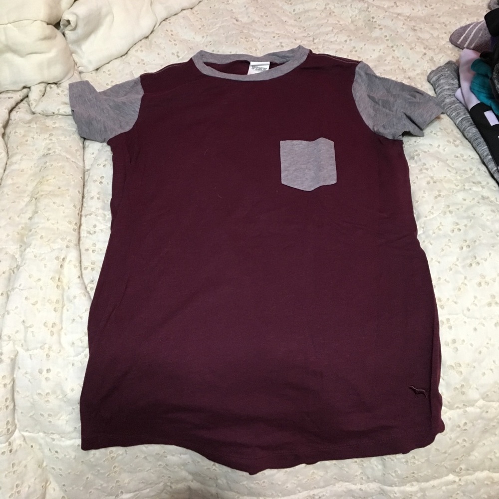 Victorias secret maroon tshirt