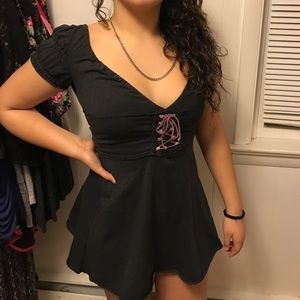 Free people grey and pink mini dress