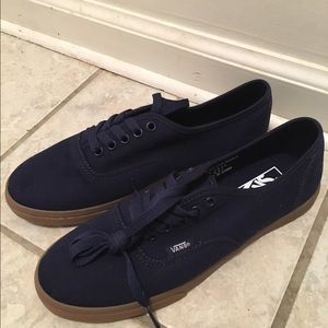 Navy Vans LoPro with gum sole.