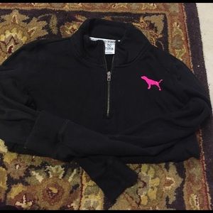 pink 3/4 zip jacket