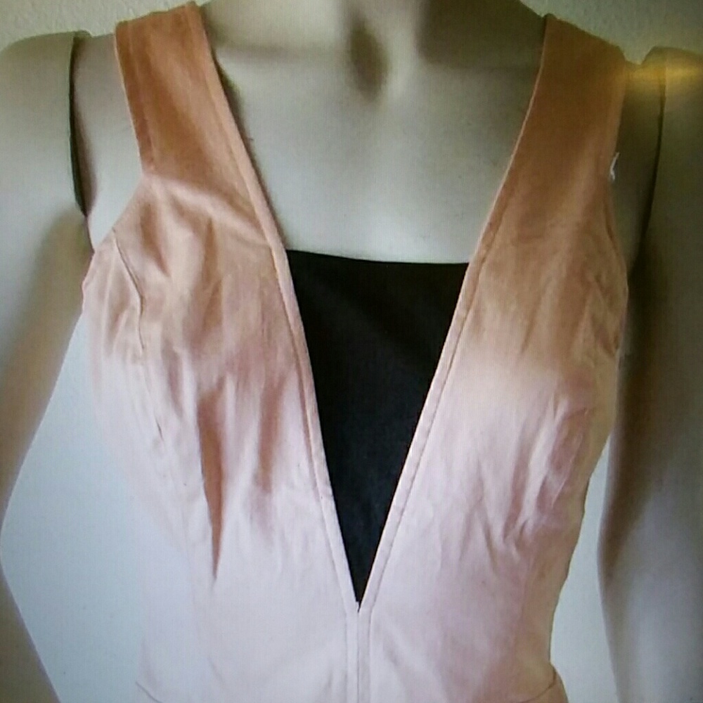 Bebe Jackie contrast peplum top size M