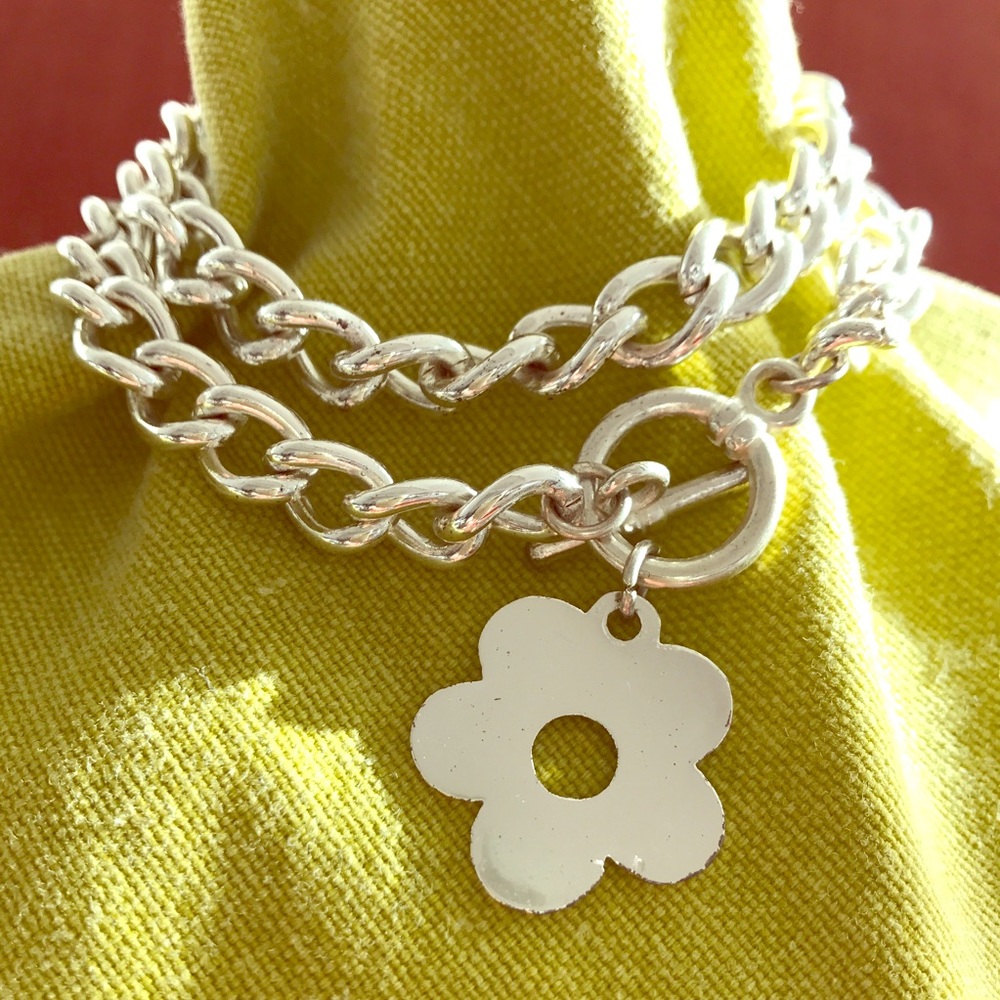 🌺Flower tag bracelet w/ free ring