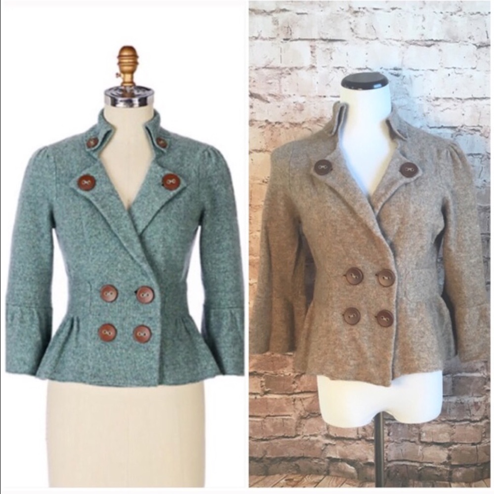 Anthro Picture Window Jacket By Charlie & Robin