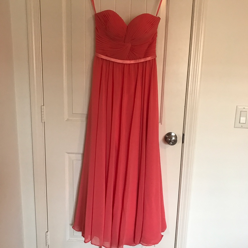 Strapless Coral Gown