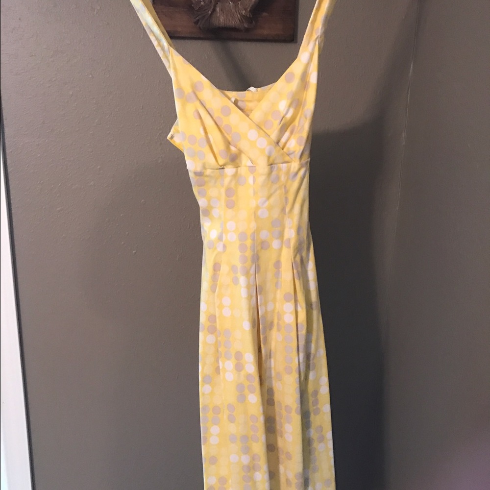 Yellow polka dot dress