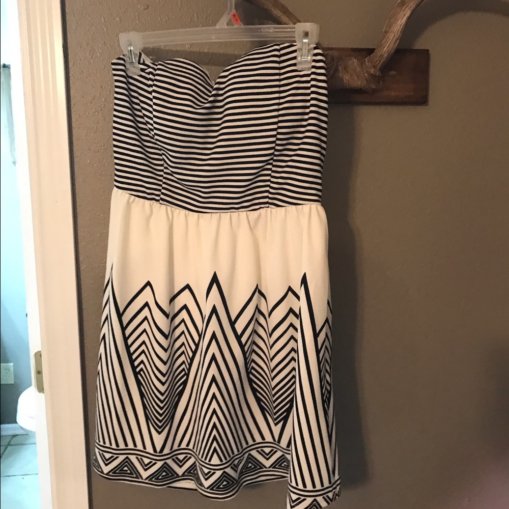 Strapless mini dress