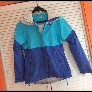 Helly Hansen color-block raincoat, sz med