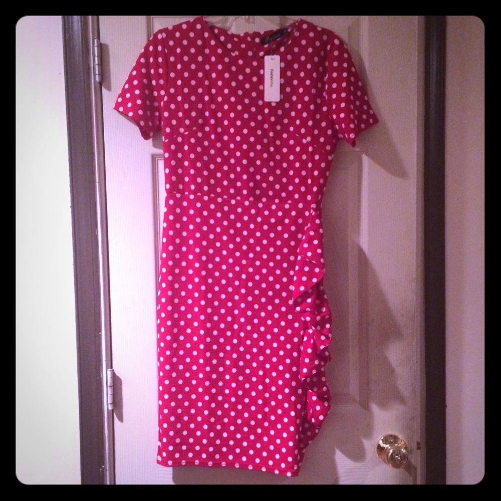 Red and White Polka Dot dress