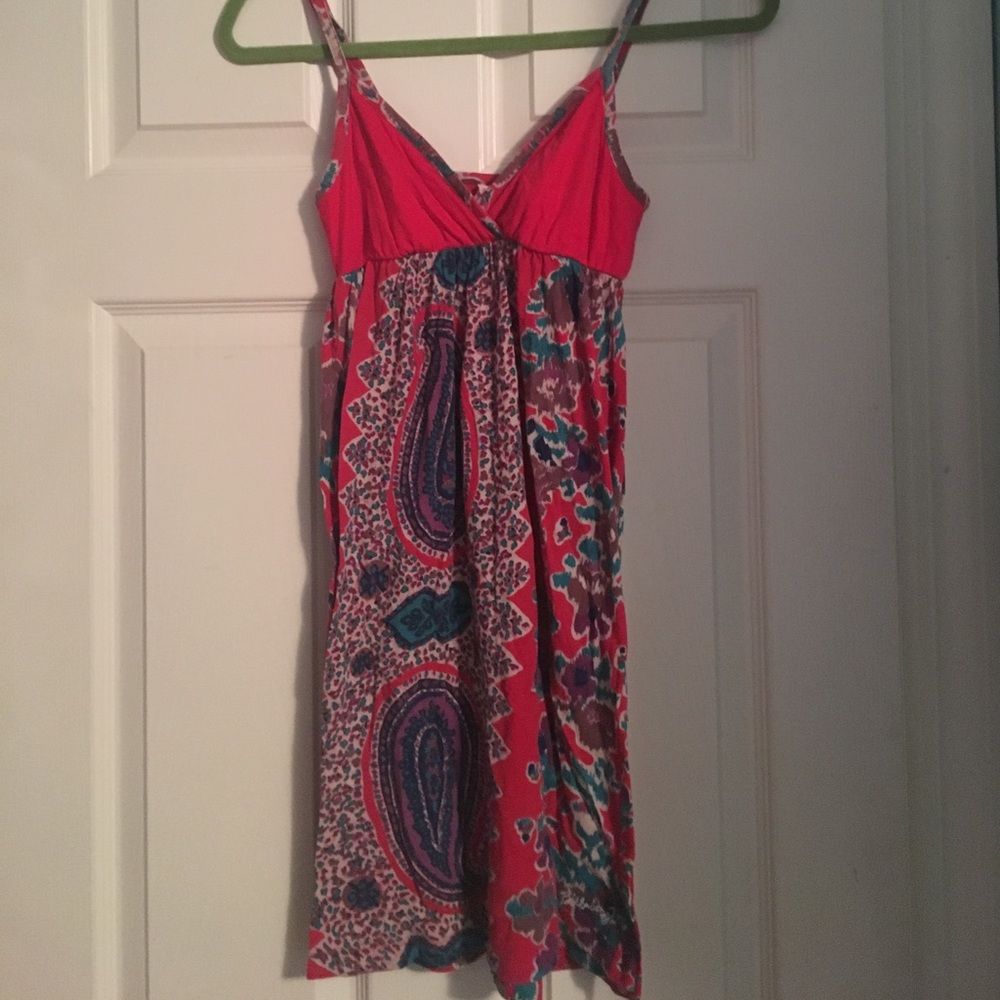 Billabong Red Patterned Dress/Coverup