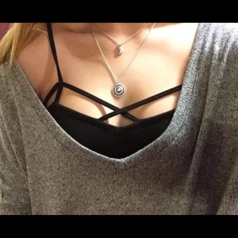 🌼 Bralette bra caged crop top strappy sexy white - Picture 3 of 4