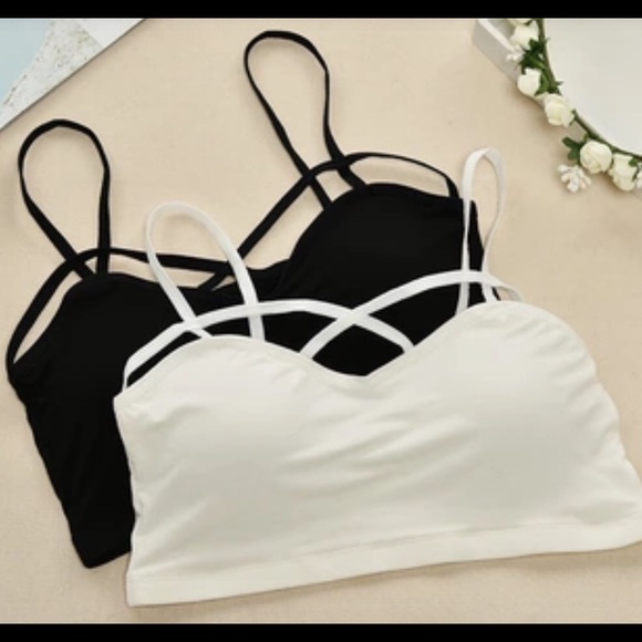 🌼 Bralette bra caged crop top strappy sexy white - Picture 2 of 4