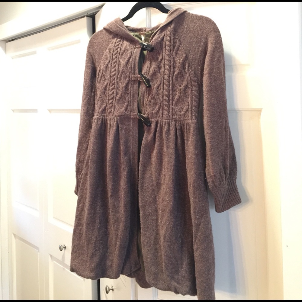 Free People Cable Knit Hoodie