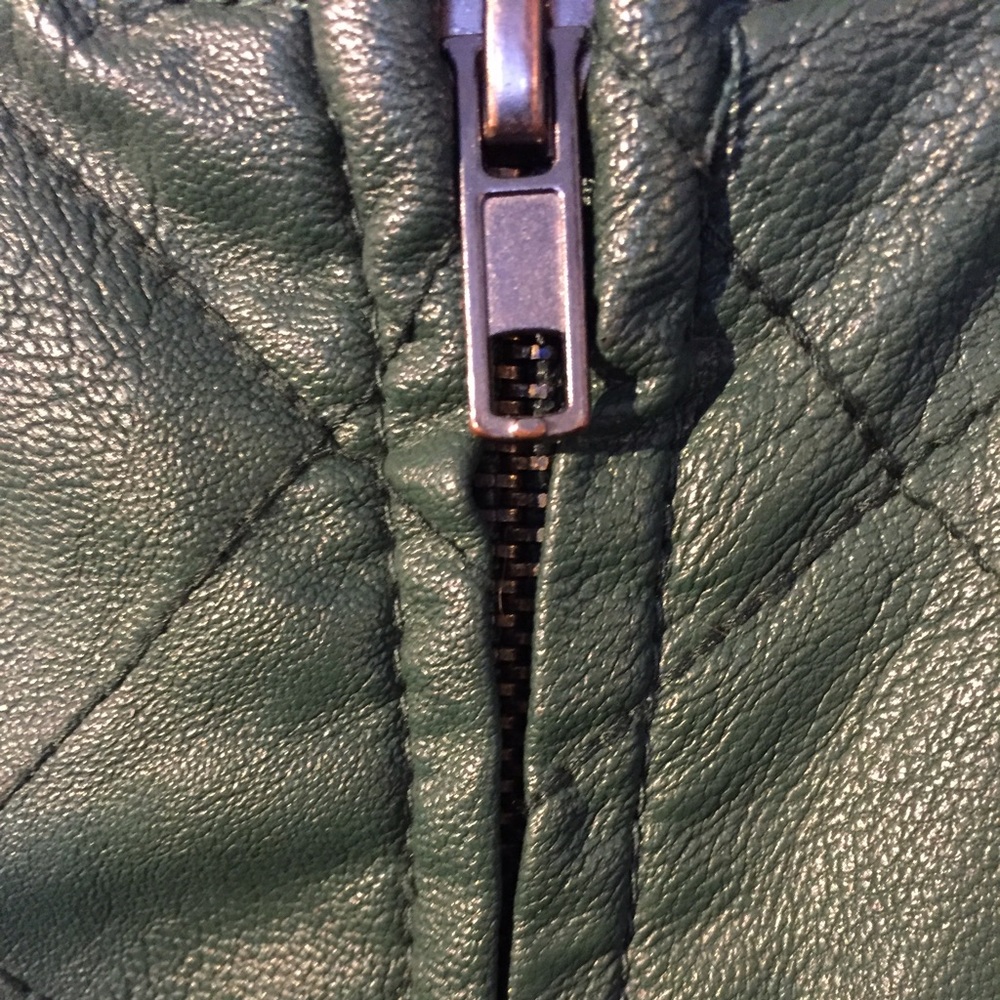 Green Faux Leather Jacket - Picture 4 of 4