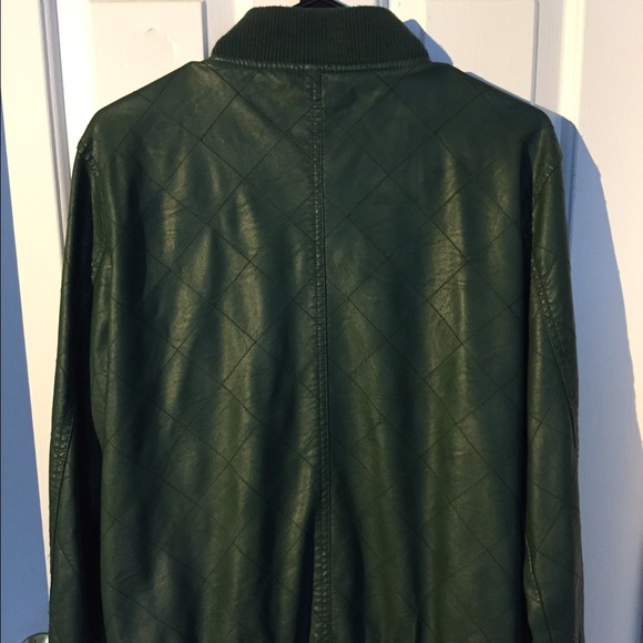 Green Faux Leather Jacket - Picture 2 of 4