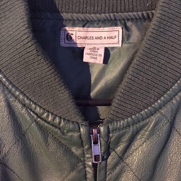 Green Faux Leather Jacket - Picture 3 of 4