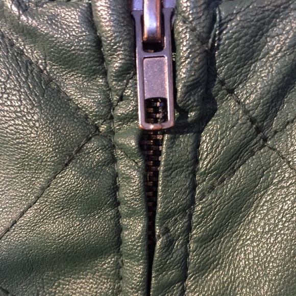 Green Faux Leather Jacket - Picture 4 of 4
