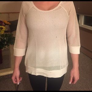 NWT - Express quarter sleeve open mesh top!