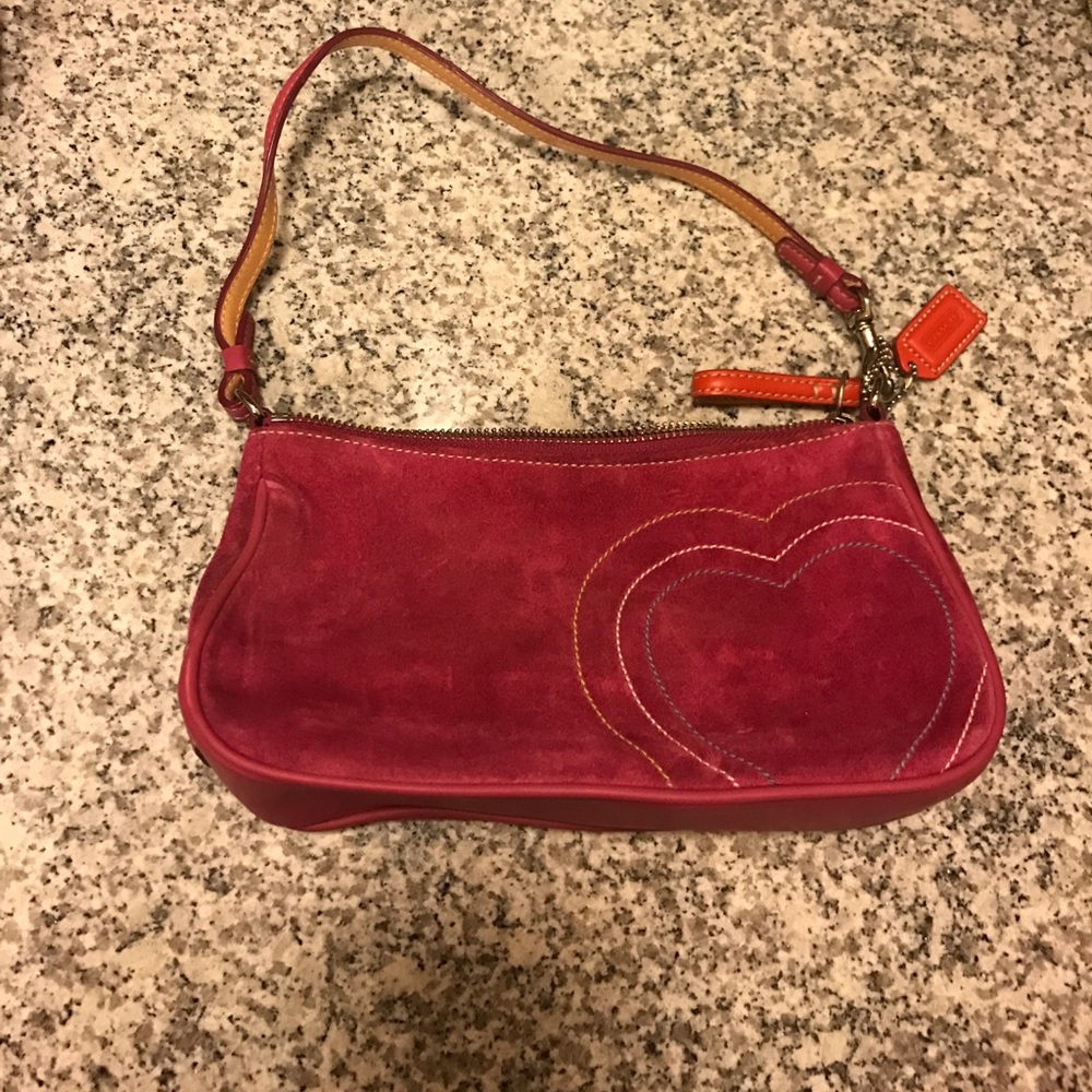 Pink Suede Coach Bag💝