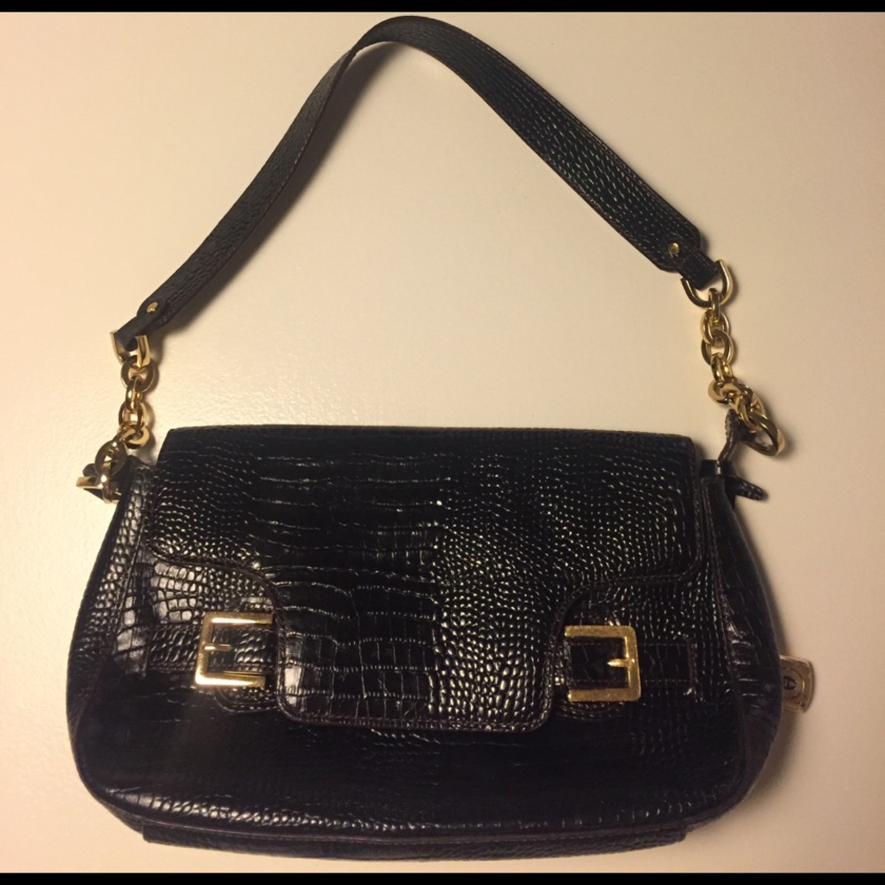 Etienne Aigner Leather Alligator Black Purse!