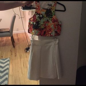 Black halo top and skirt