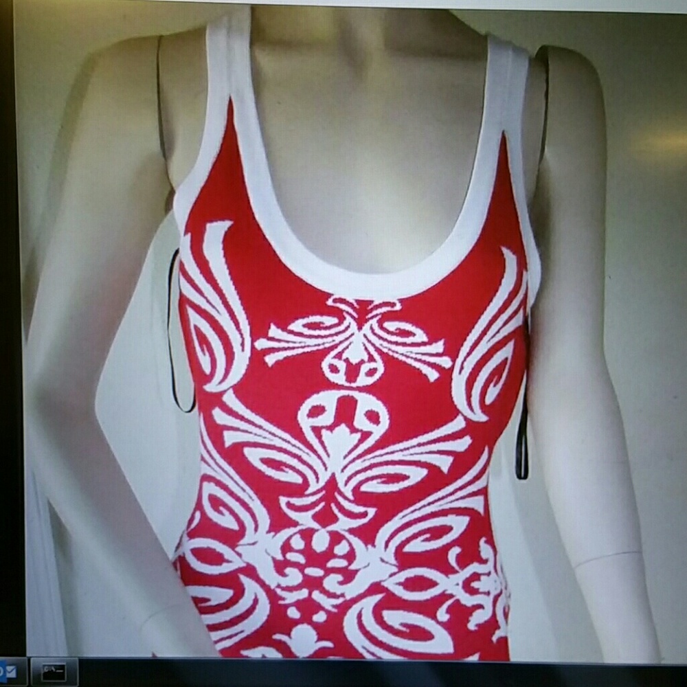 Bebe leila jacquard sweater dress size L