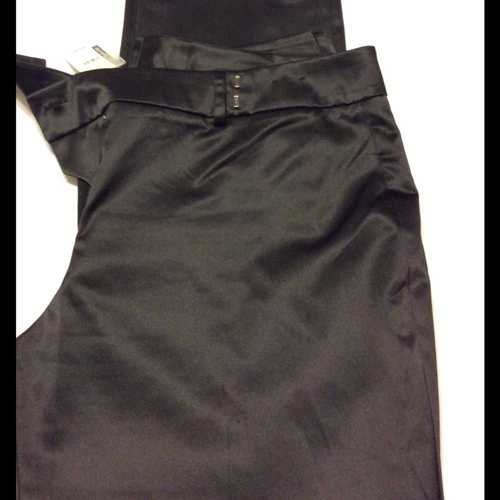 Black silk pants