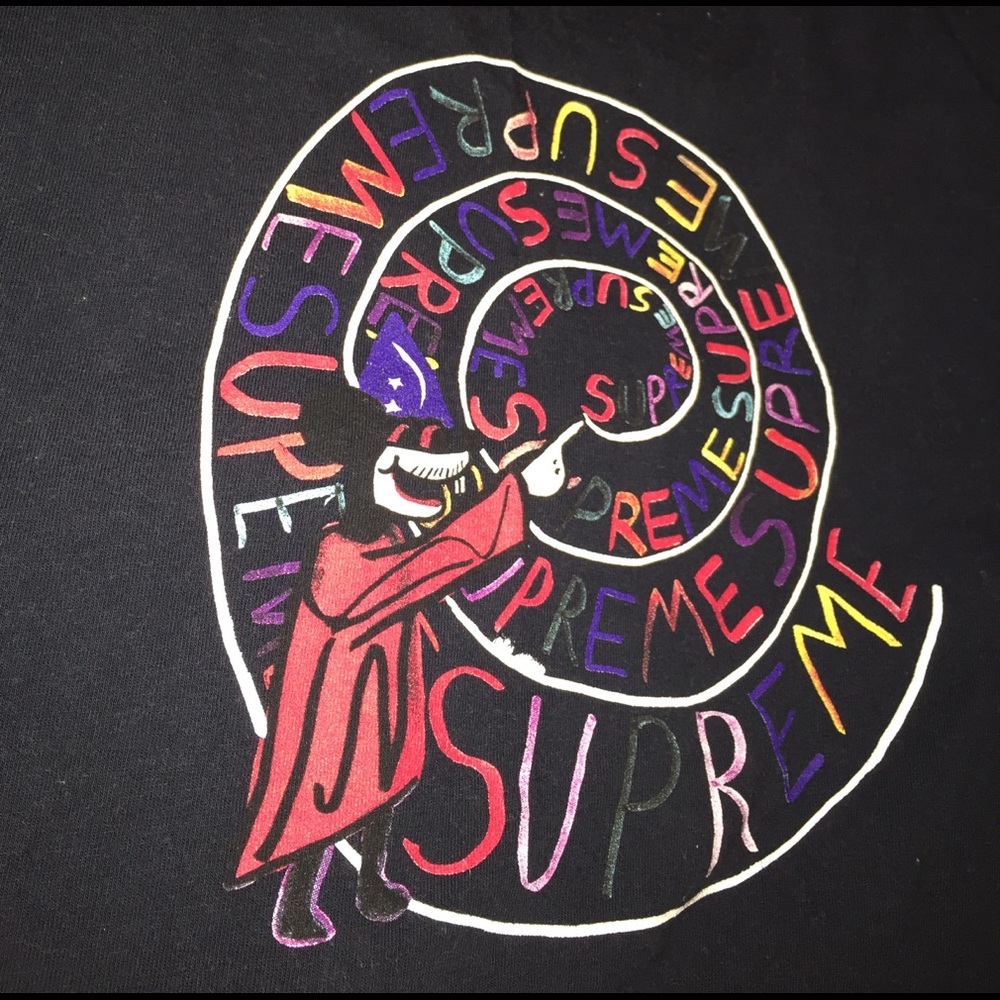 Supreme Navy swirl tee ss17 week 1