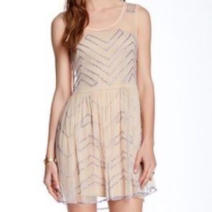 Free People Embellished Sheer Tunic Dress
