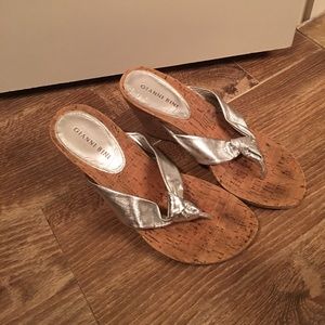 Silver Gianni Bini wedges