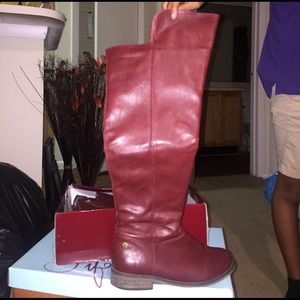 Red Thigh Boots