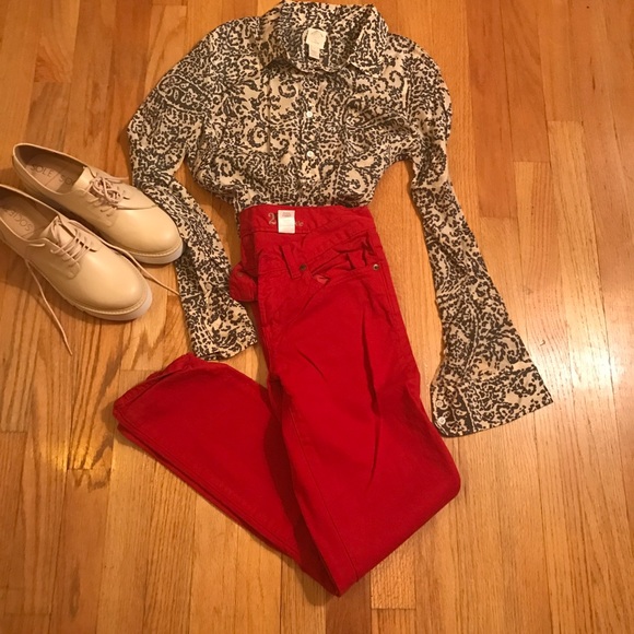 JCrew red toothpick jeans! - Picture 2 of 8