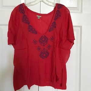 Red/blue Urban Outfitters Ecote top Red/blue Urban Outfitters Ecote top