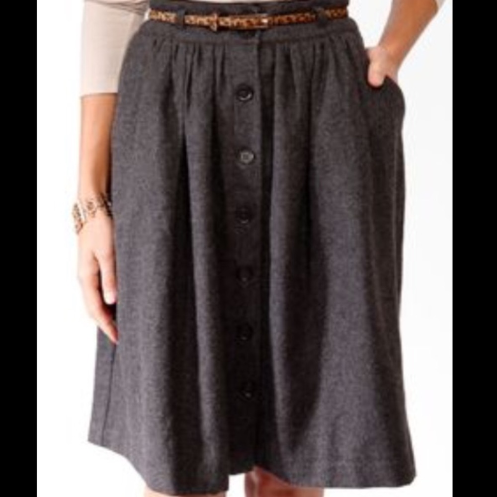 Gray a-lined skirt
