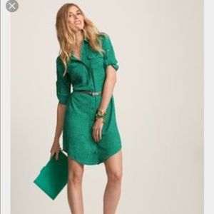 CAbi Emerald Green Shirtdress