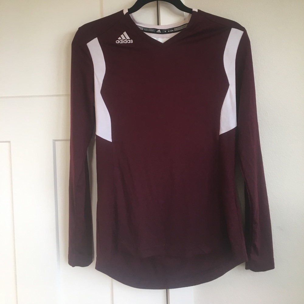 NEW Adidas Maroon Long Sleeve Shirt *lowered price