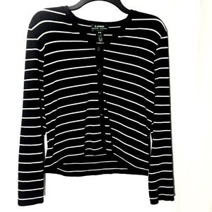 Ralph Lauren Striped Button Up Cardigan