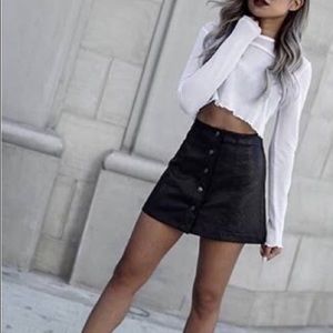 NWT Faux Leather Skirt!