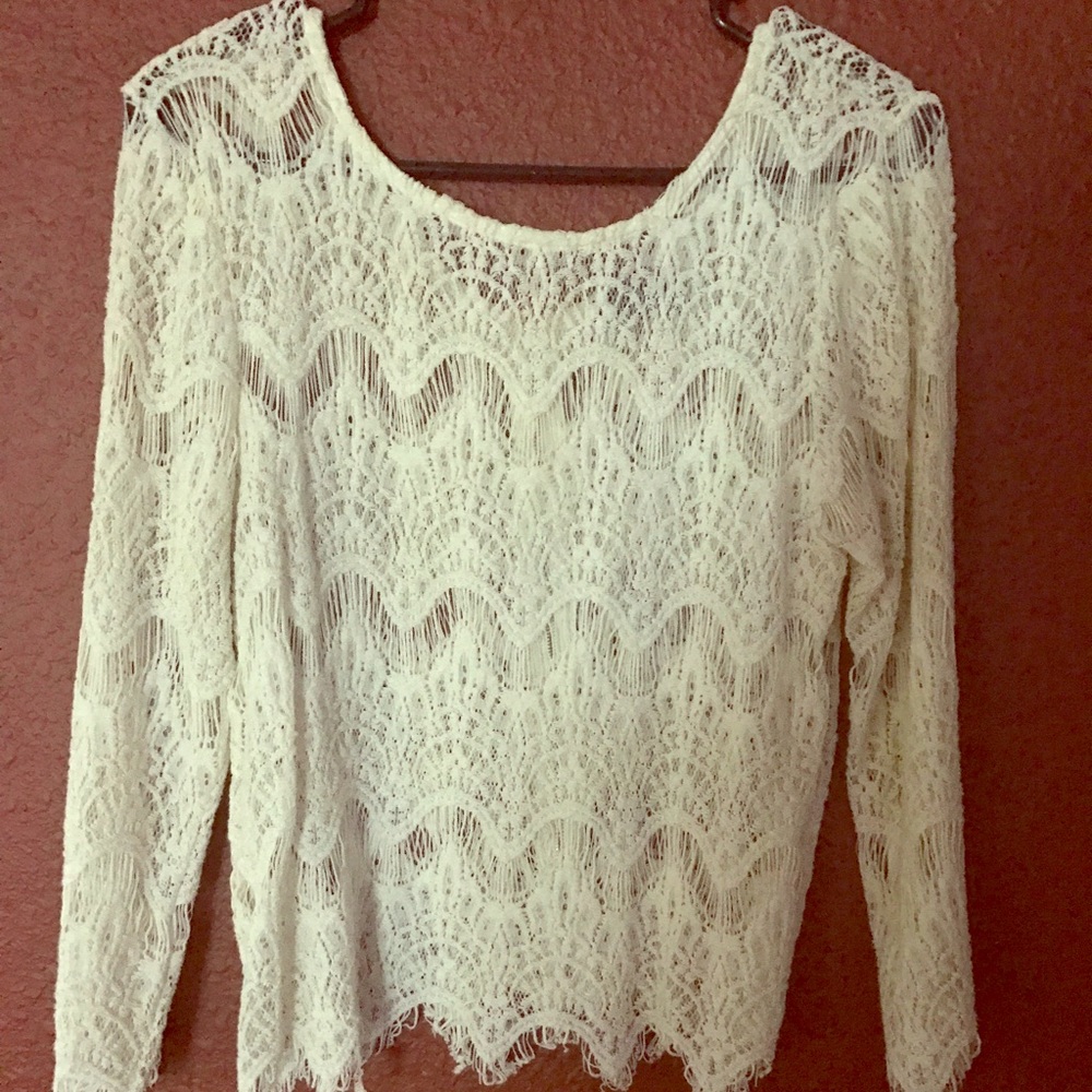 Fringe lace top.