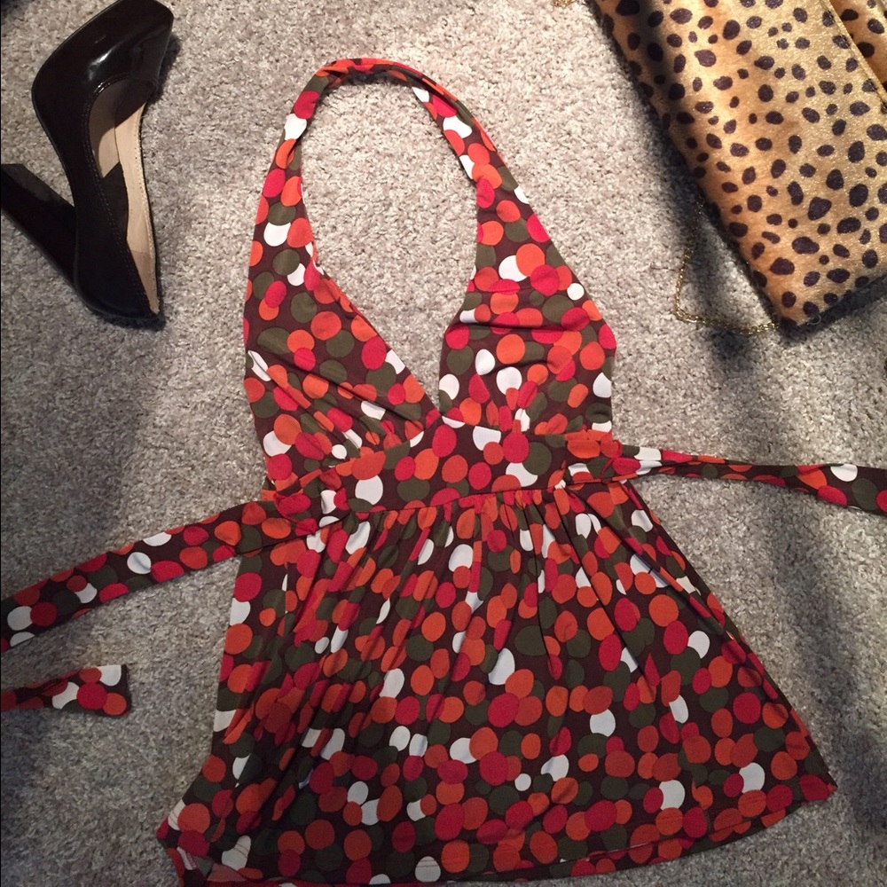 Multi-colored babydoll style tank