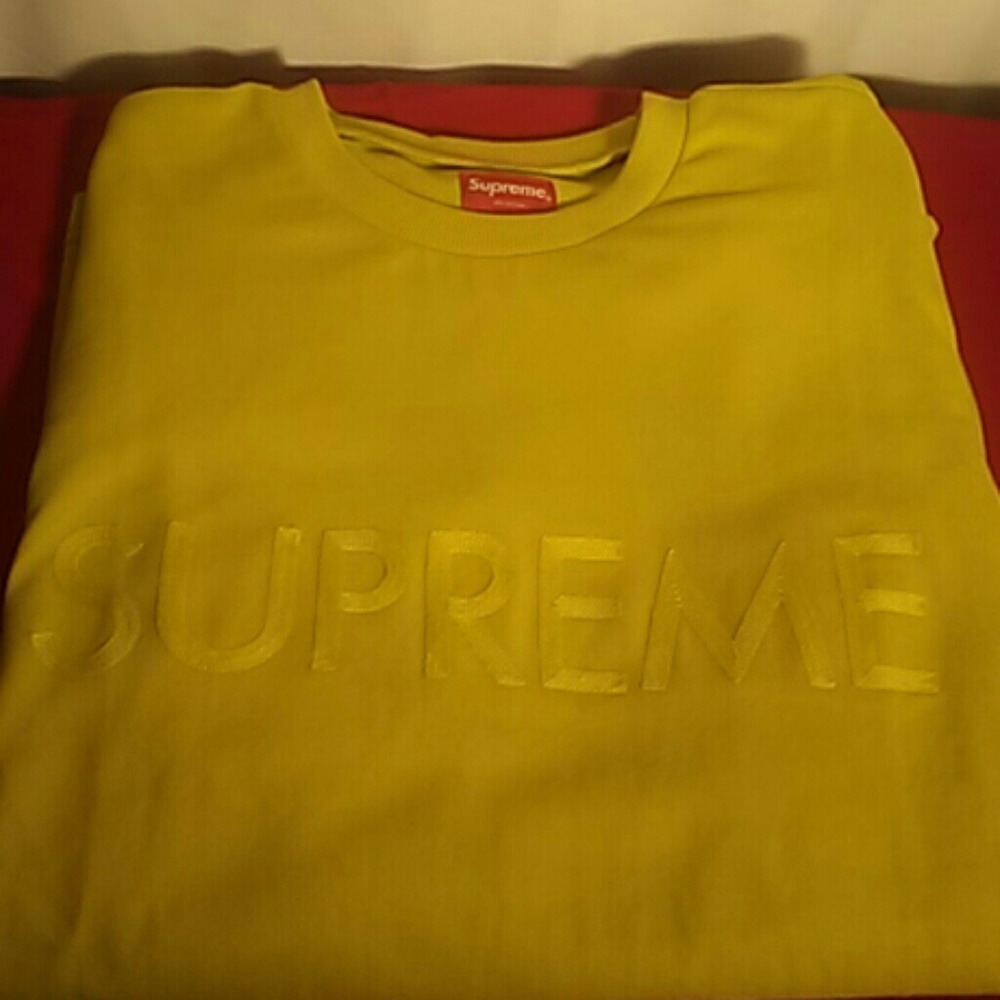 Supreme ss17 acid green sweater rare sold out