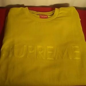 Supreme ss17 acid green sweater rare sold out