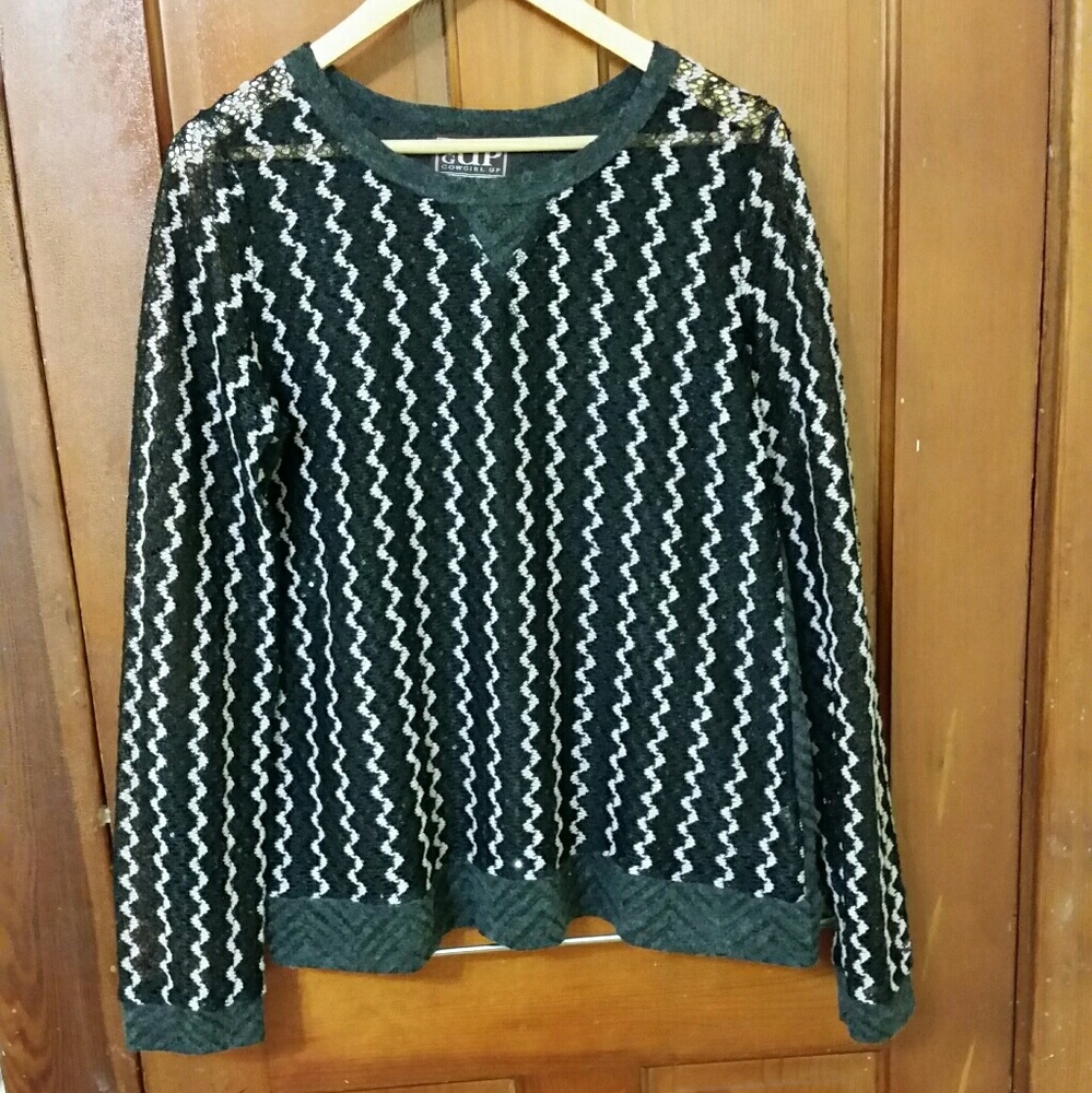 Black striped sweater